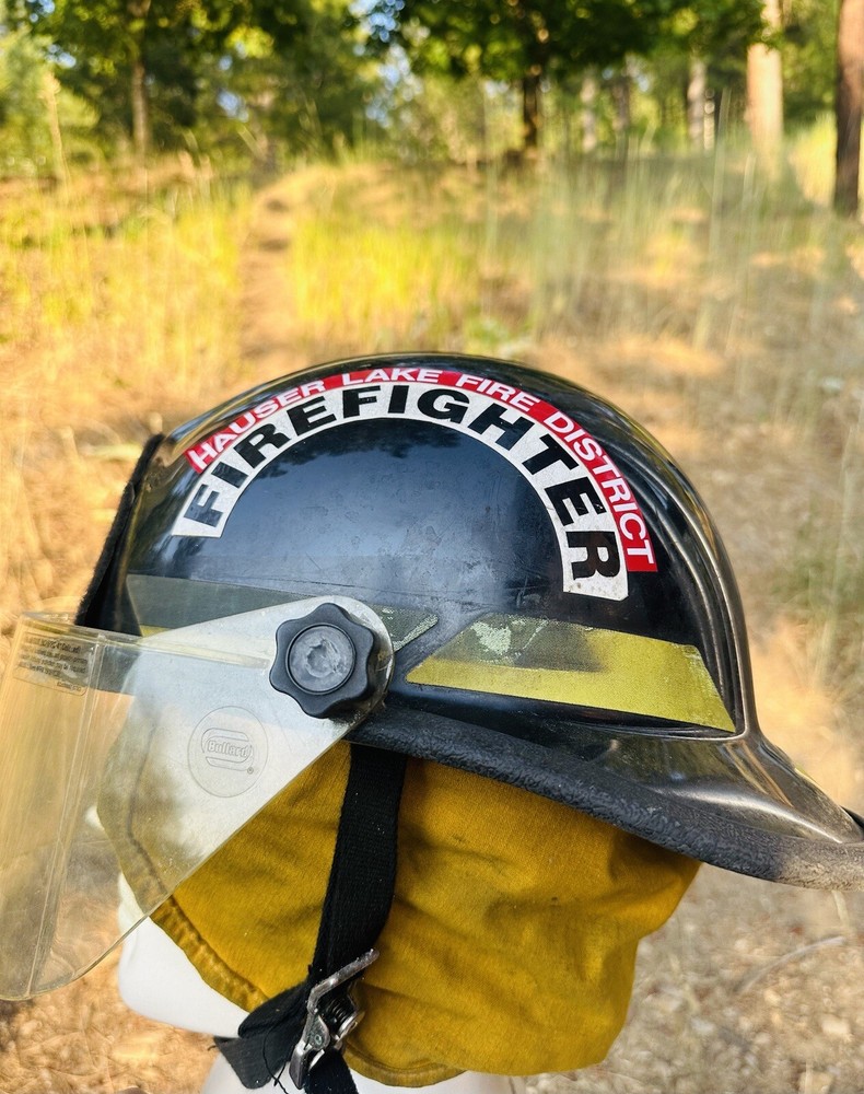 Bullard FIRE FIGHTER HELMET with Faceshield & Neck Protector & Chin Strap