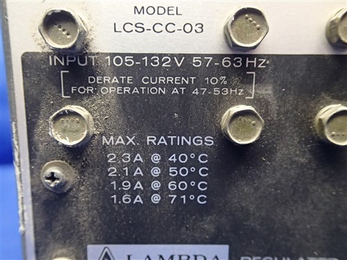 LAMBDA LCS-CC-03 REGULATED POWER SUPPLY NOS NEW OLD STOCK