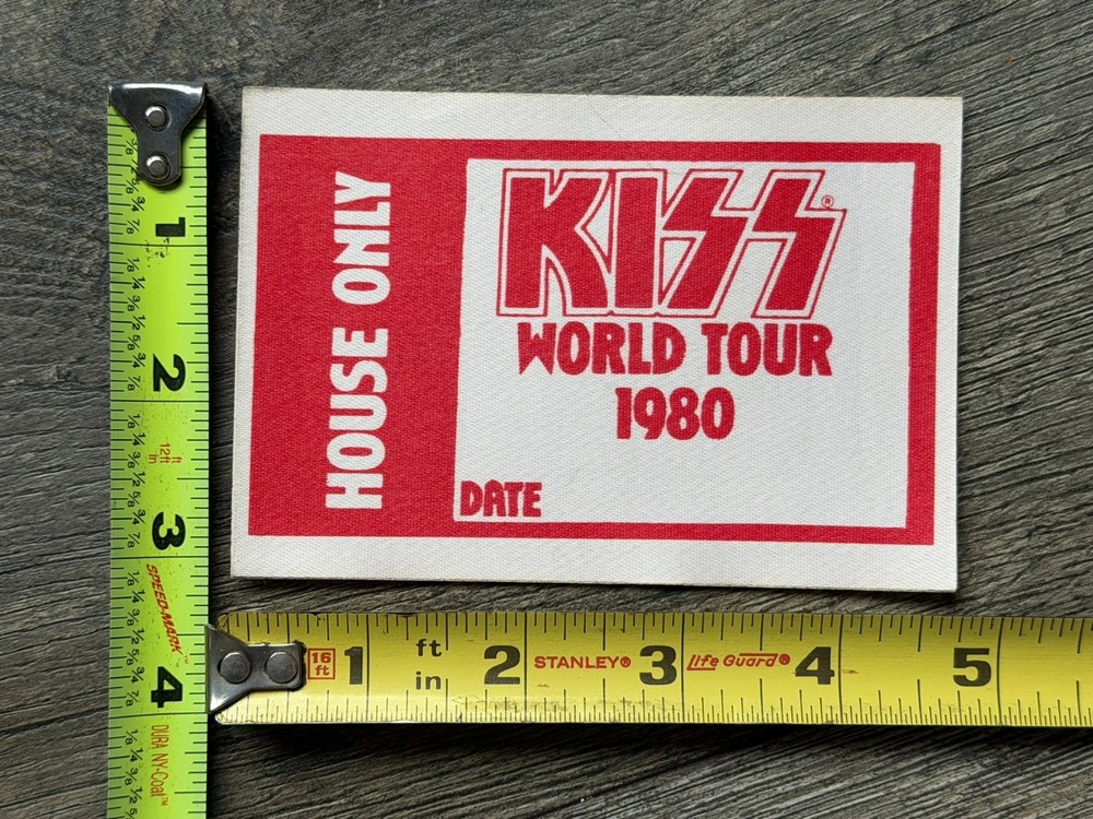 KISS Pass Unmasked Concert Tour 1980 House Red Satin Gene Vintage Kiss Aucoin A