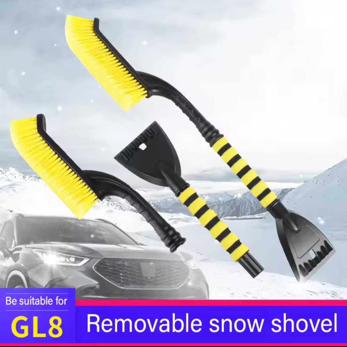 27" For Car Truck SUV Windshield Remover Car Scraper Snow Brush with Ice Scraper