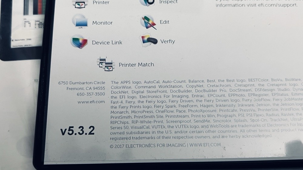 Fiery Color Profiler Suite.G7 5.6Version.software