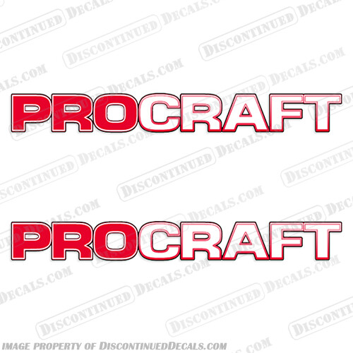 Fits Pro Craft Logo Decals - Red/White