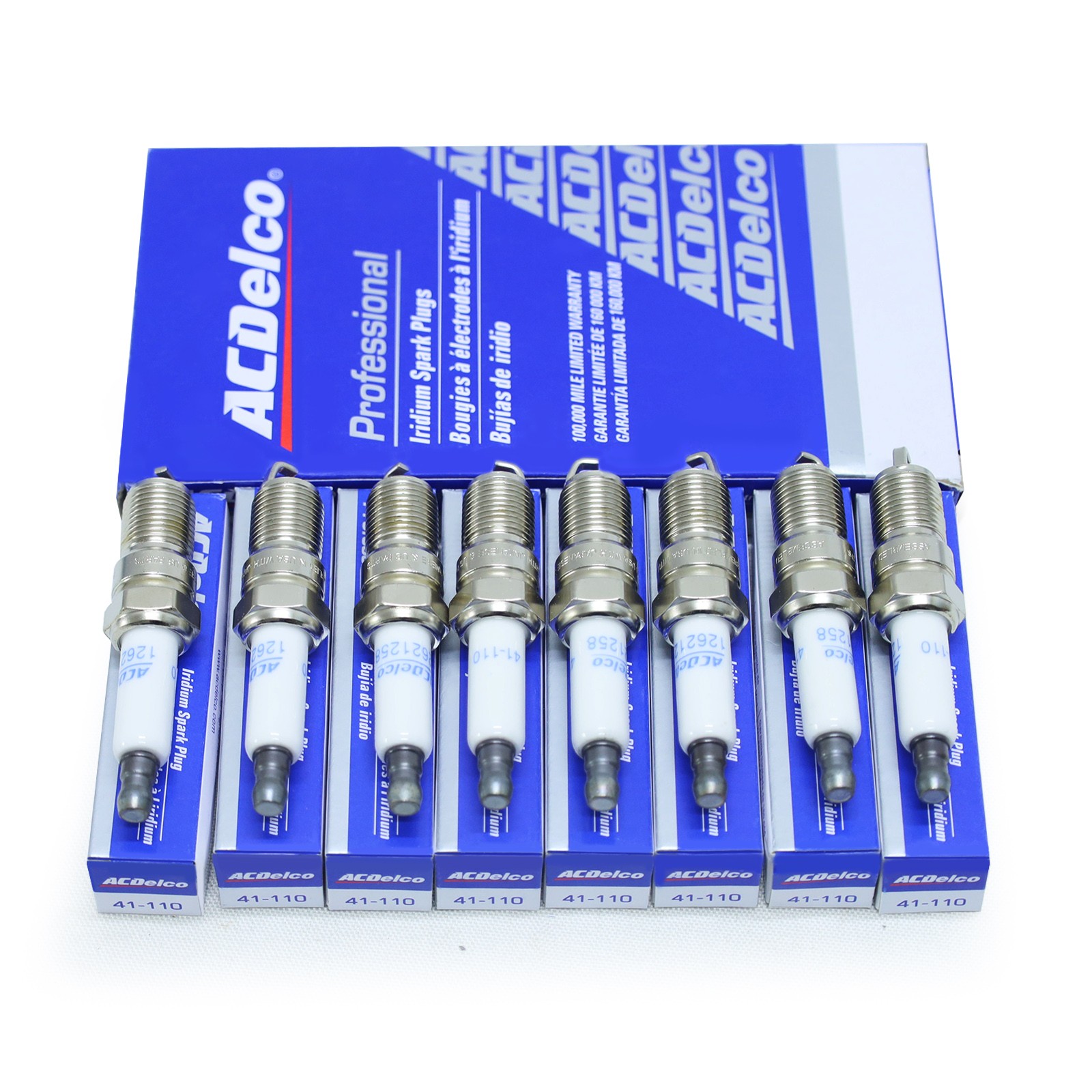 8PCS Genuine 41-110 Iridium Spark Plugs 12621258 For Chevy GMC 4.8L 5.3L 6.0 ne.