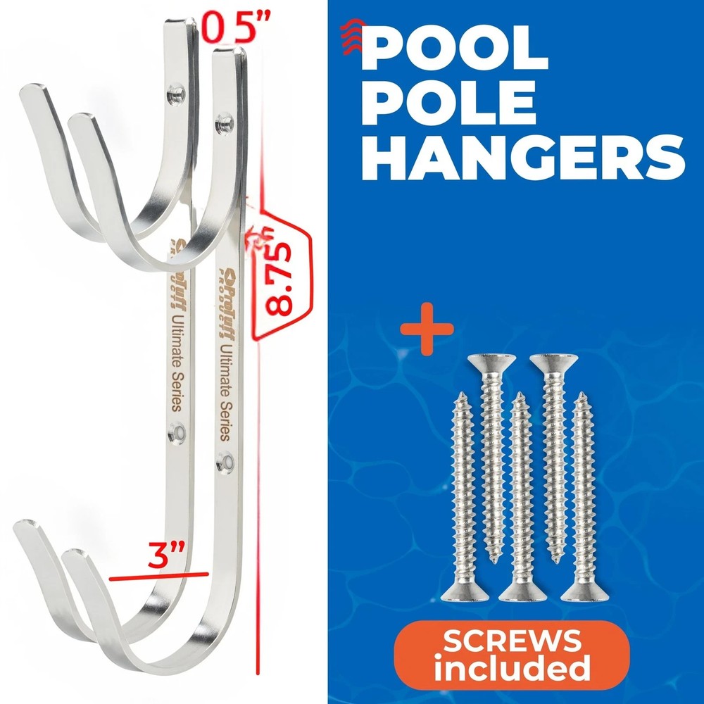 ProTuff Pool Pole Hanger Set – 2 Pack – Unconditional 490 Promise &#