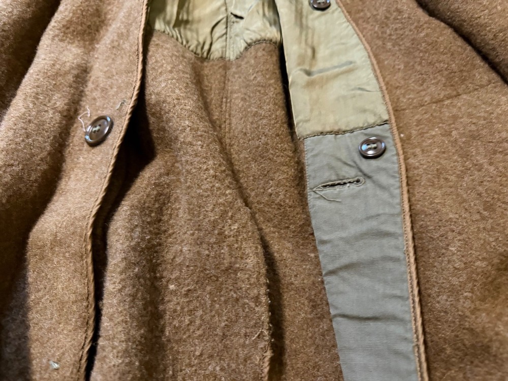 ORIGINAL WWII US ARMY WINTER M1938 GREATCOAT OVERCOAT LINER INSERT- LARGE LONG