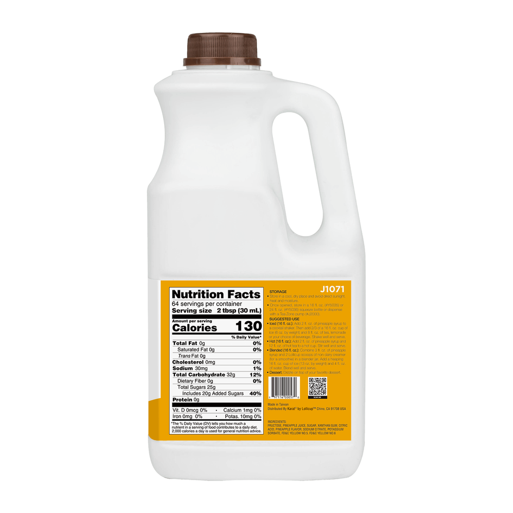 Tea Zone Pineapple Syrup (64oz), J1071