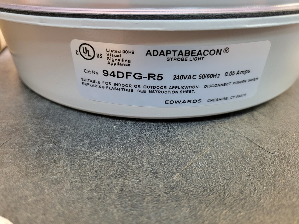 Edwards AdaptaBeacon 94DFG-R5 Double Flash Strobe Light.