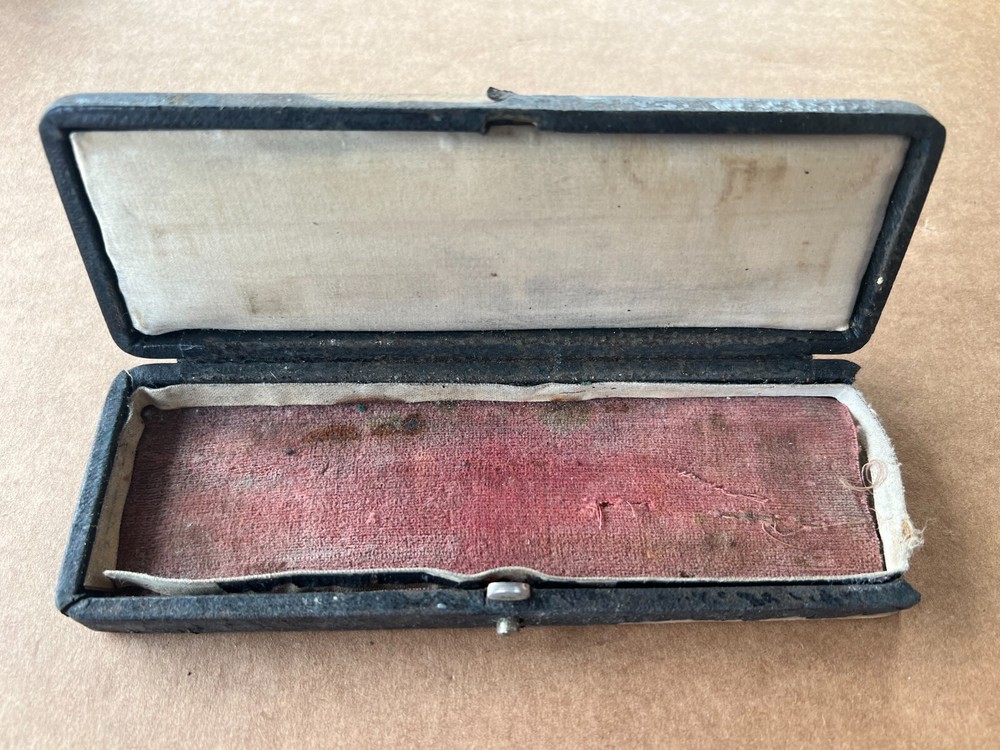 Antique Sharpening Stone Hone for Straight Razor BARBER EMPTY BOX