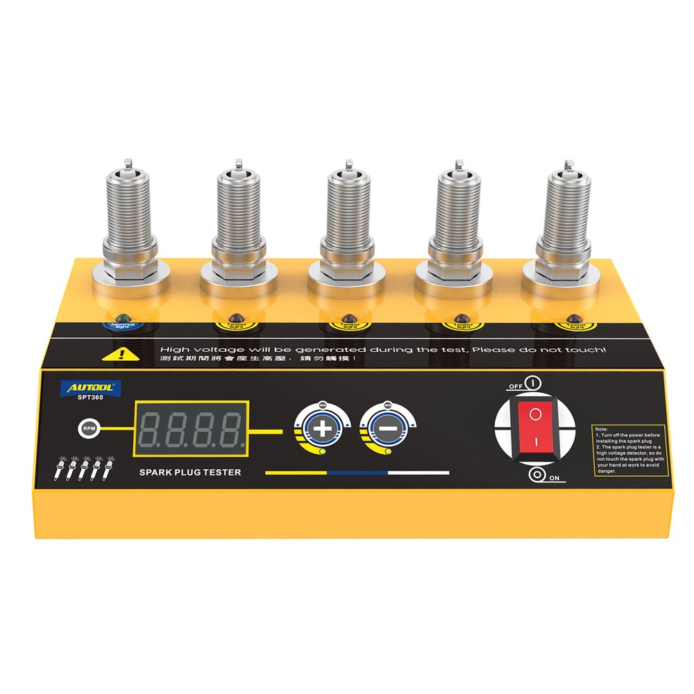 Car Spark Plug Tester Digital Auto Ignition System Analyzer 5 Holes Detector 12V