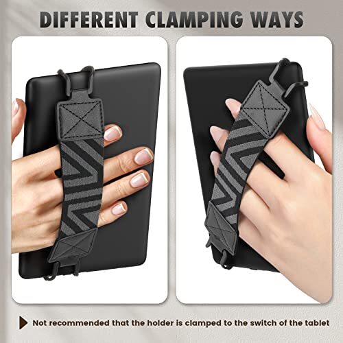 Security Hand-Strap for 6-8" Kindle eReaders Fire Black Patterned Strap