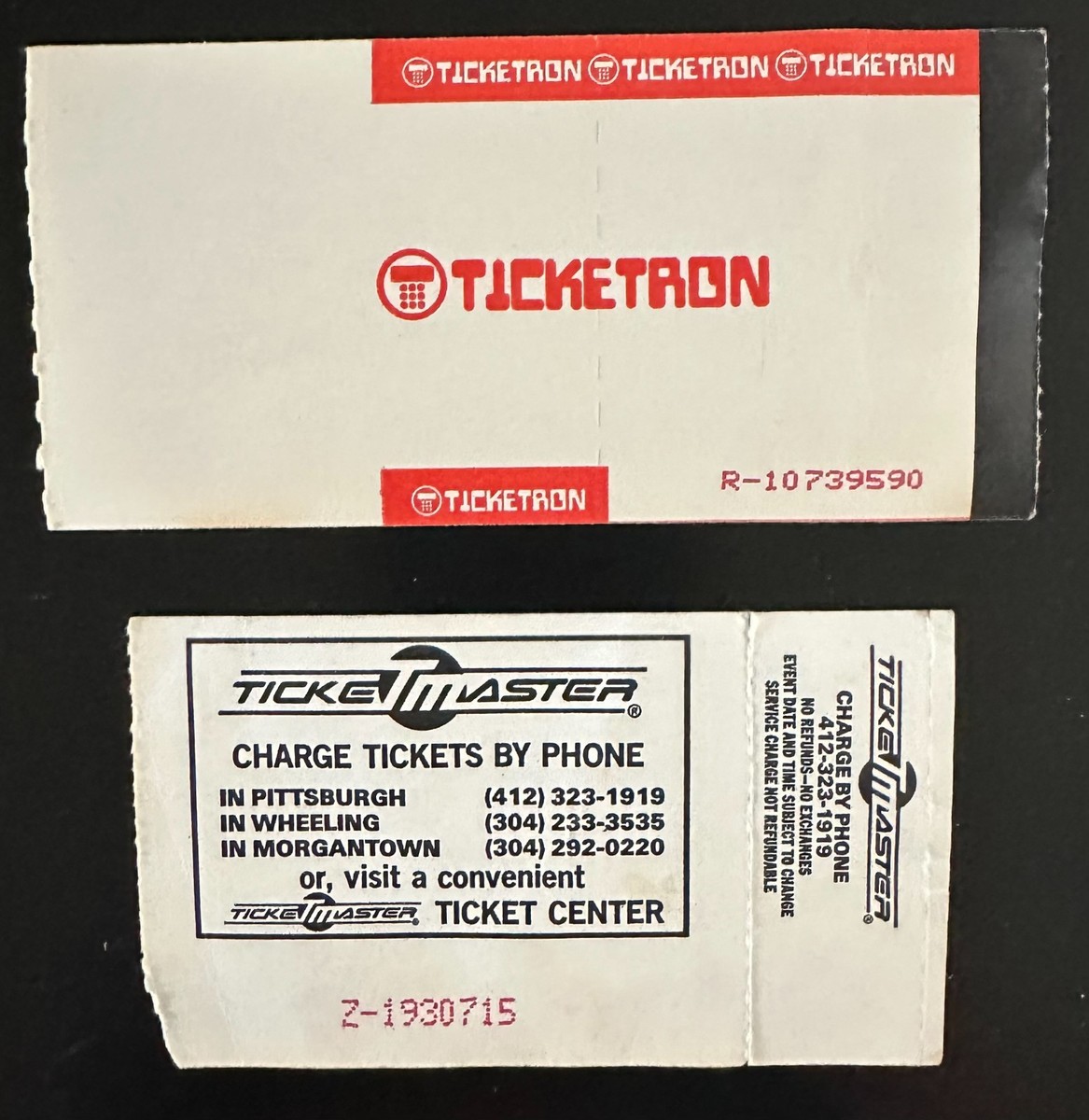 Neil Young Crazy Horse Ticket Stub Lot 1991 William Mary Hall 1992 Star Lake