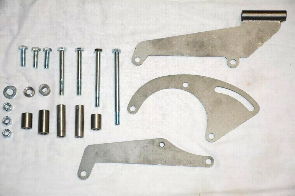 Small Block Chevy Air Conditioning Drivers Side A/C Compressor Bracket Long WP
