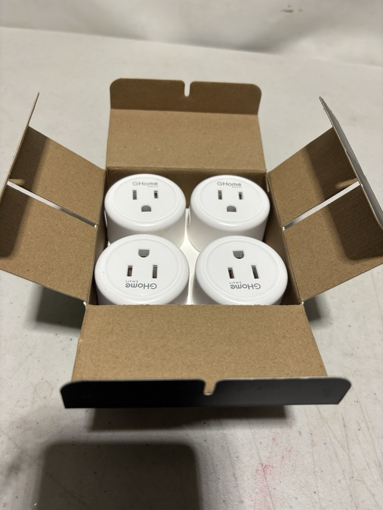 Ghome Smart Voice Control Smart Plug WP3 White 4 Pack