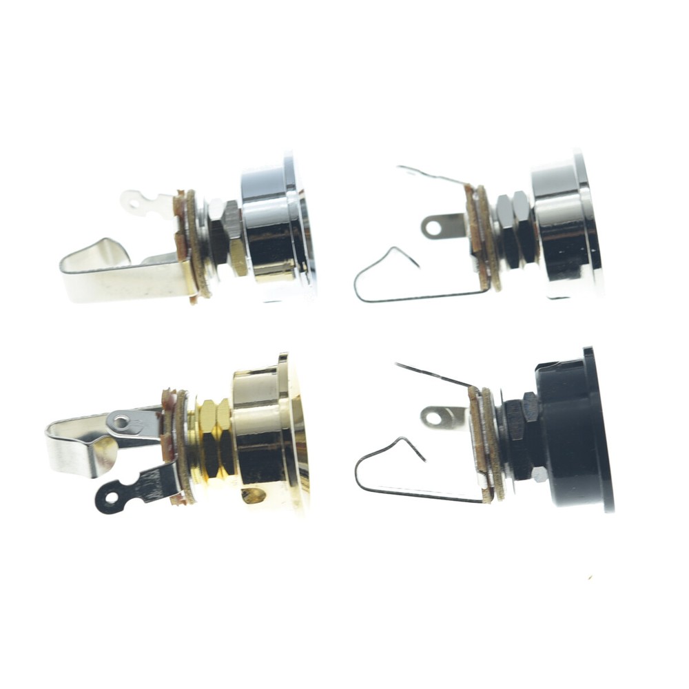 Metric & USA Thread Tele Electrosocket Jackplate with Brass Mono Output Jack