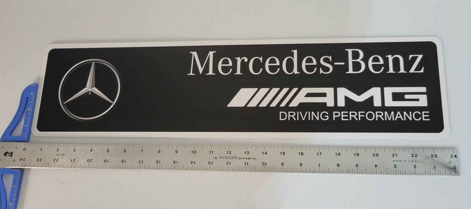 Mercedes-Benz AMG aluminum sign 6" x 24"