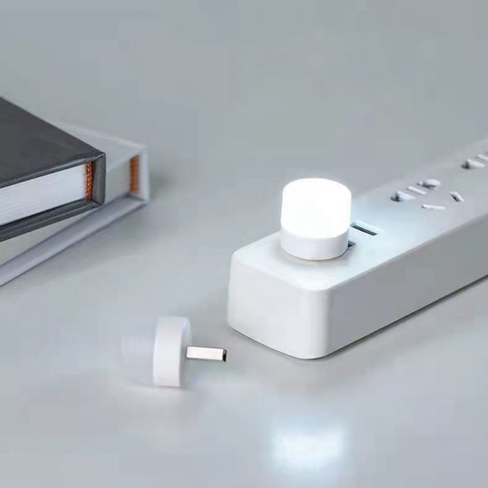 10Pcs USB Night Light USB Plug Computer Mobile LED Night Lamp, White Light T2B3