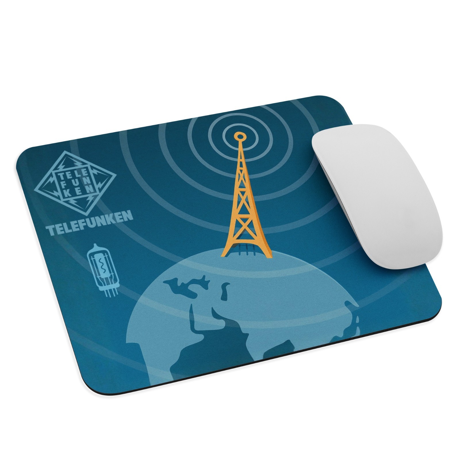 Vintage Style Mouse Pad – TELEFUNKEN Radio Tower - NEW 9.5"x7.75”
