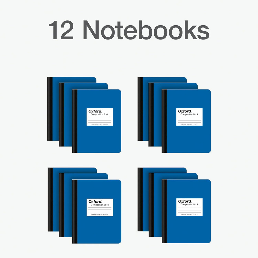 Composition Notebook 12 Pack, School Supplies, Notebooks for School, Journal for