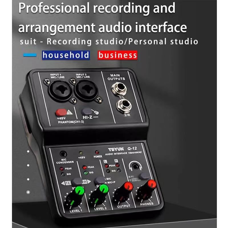 USB Audio Interface for PC,Interface for Recording Music Computer Recording A...