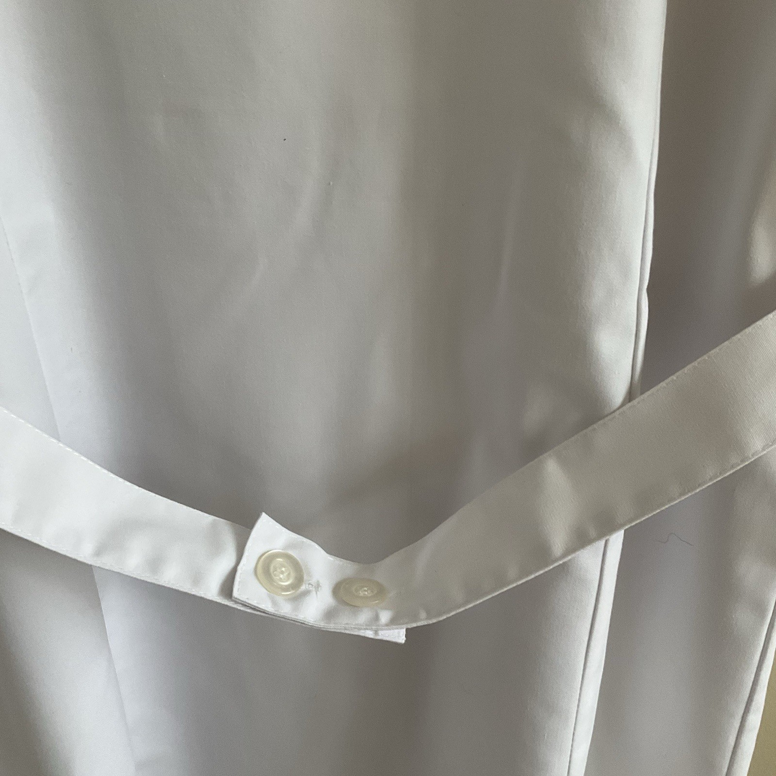 Natural Uniforms Doctor Medical Lab Coat White Long, Collared, Button-Up Size L