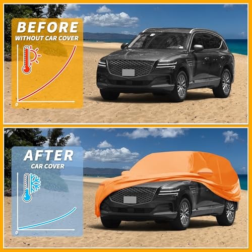 Car Cover Waterproof All Weather Automotive Outdoor Anti-UV Full Exterior
