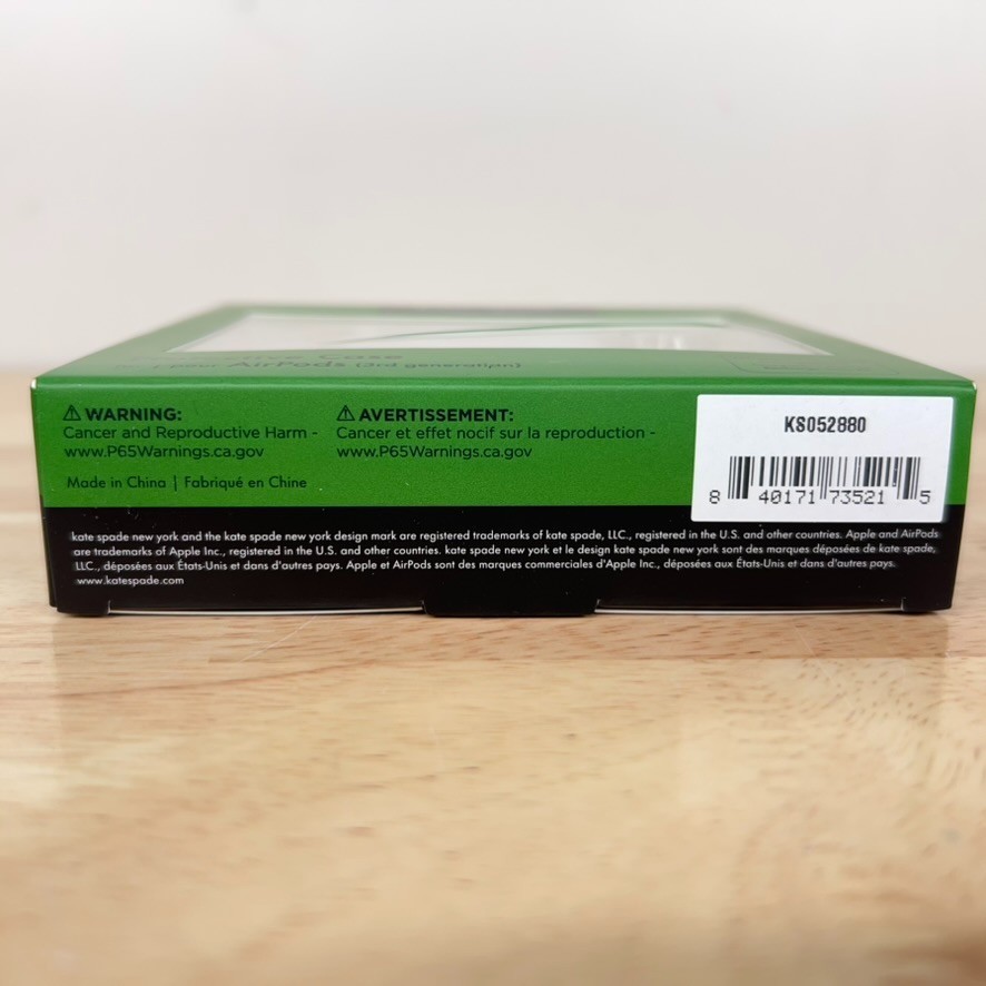 NEW Kate Spade Protective AirPods 3rd Gen Case Hollyhock Cream Wireless Charge