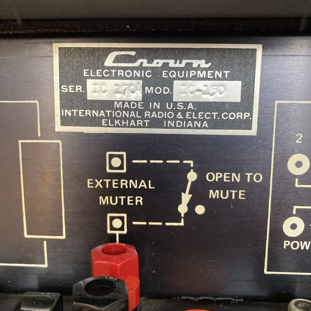VTG Crown IC150 Solid State Integrated Circuit Stereo Console Preamplifier W/BOX