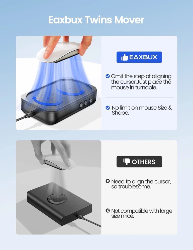 Undetectable Mouse Jiggler,Mouse Mover Jigger Device with LED Screen,Interval...