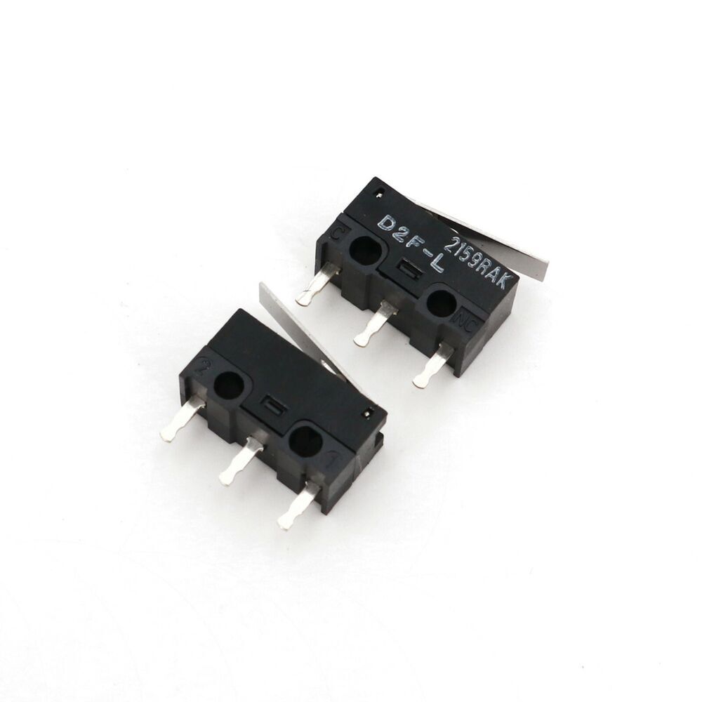 10Pcs OMRON D2F-L Hinge Lever 3-Pin PCB Mount SPDT Micro Basic Limit Switch