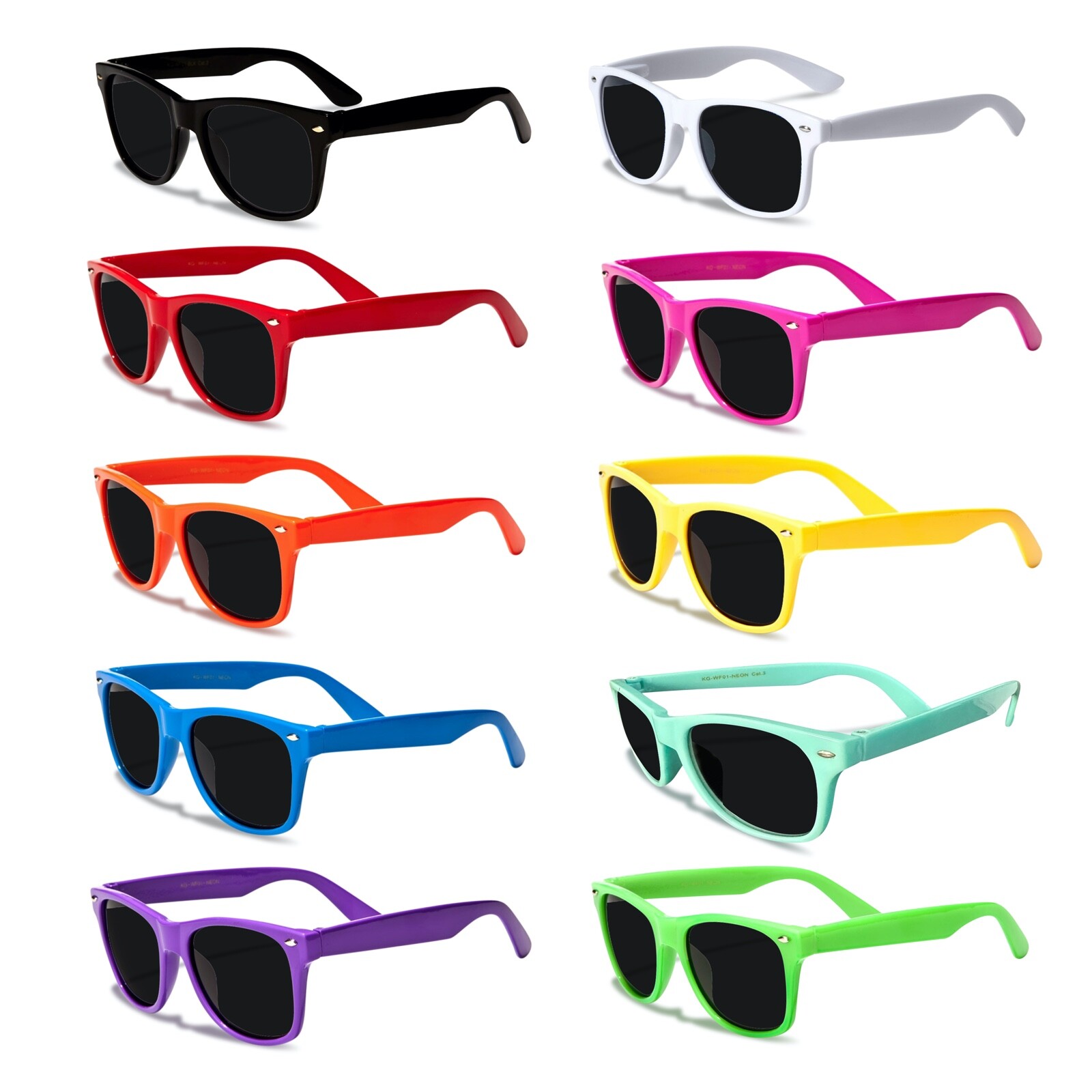 Kids Childrens Classic 80's Vintage Style Horn Rimmed Sunglasses Smoke Dark Lens