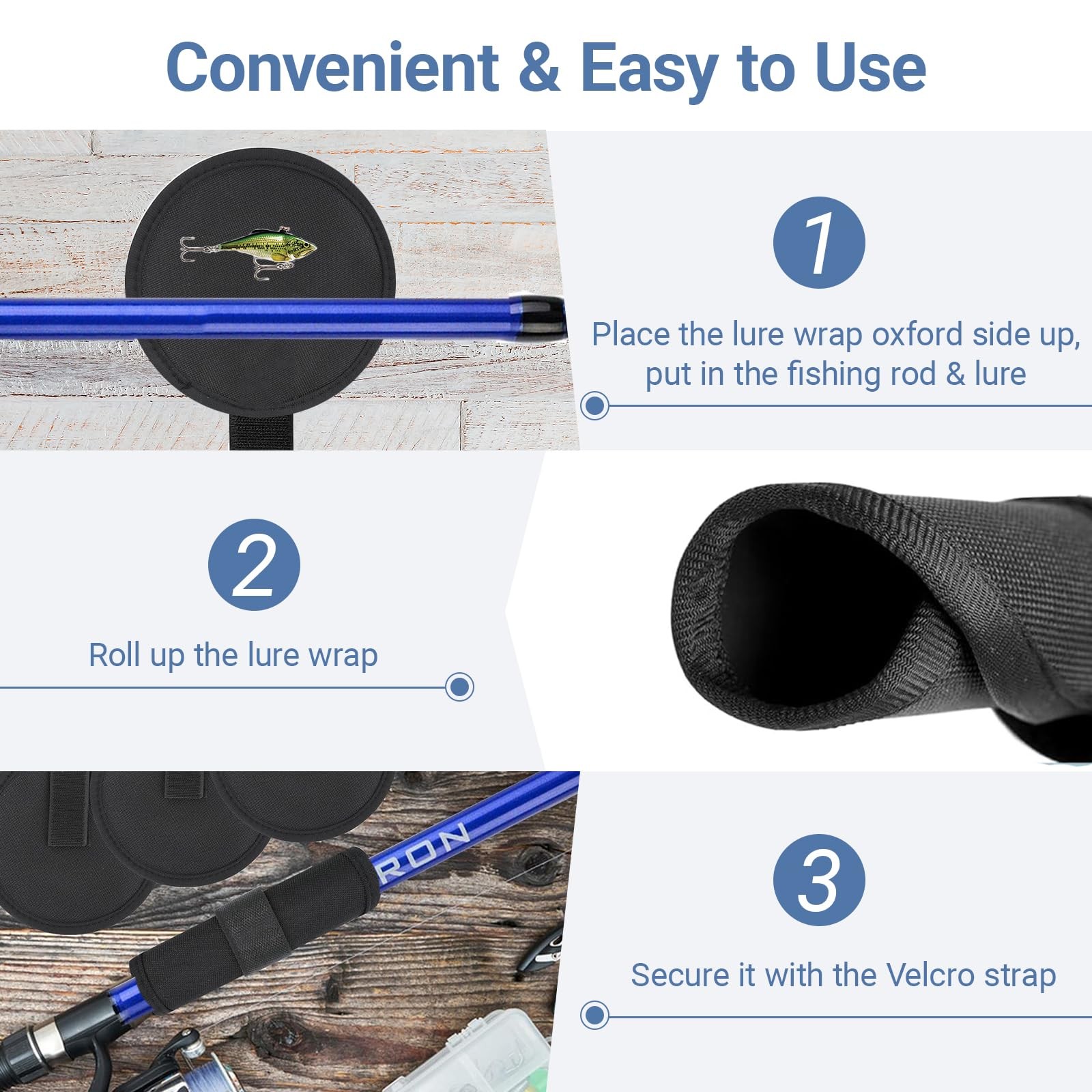 10 Pcs Fishing Lure Wraps - Hook & Lure Protectors Covers for Safe Bait Storage