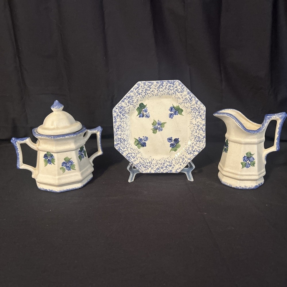 Antique Ironstone Spongeware