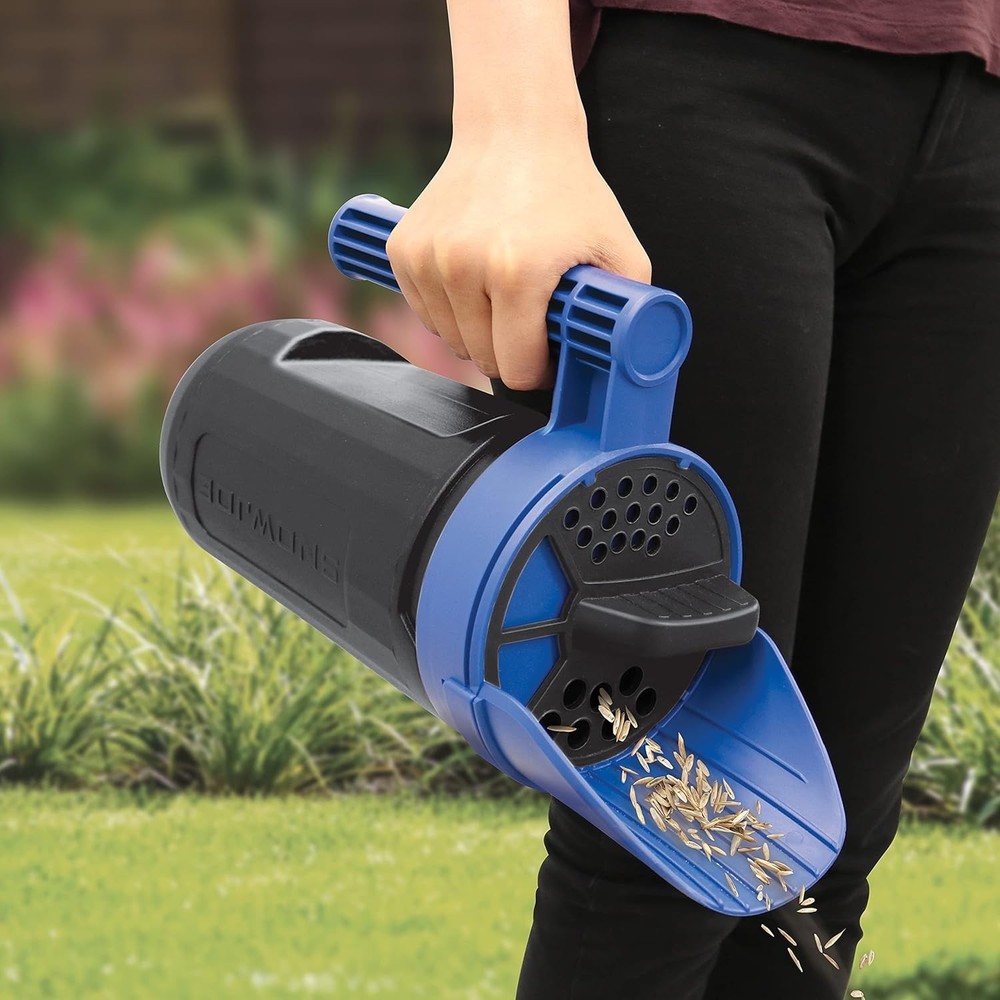 SJSPD1 Handheld Multi-Purpose Spreader - Adjustable for Ice Melt & Grass Seed