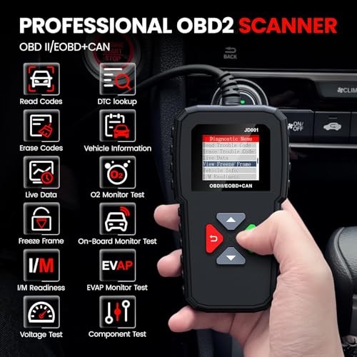 Car Code Reader OBD2 Scanner, Read and Erase Fault Codes, Automotive CAN
