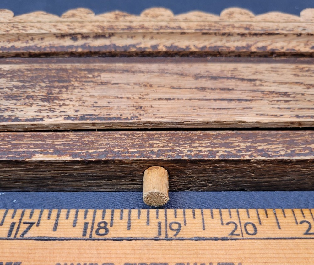 Antique Real Oak Wood Rectangular Dresser Topper Header