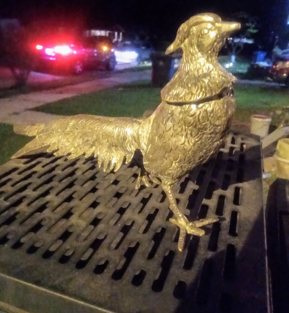 Silver Plated Pheasant Menu Holder Italy