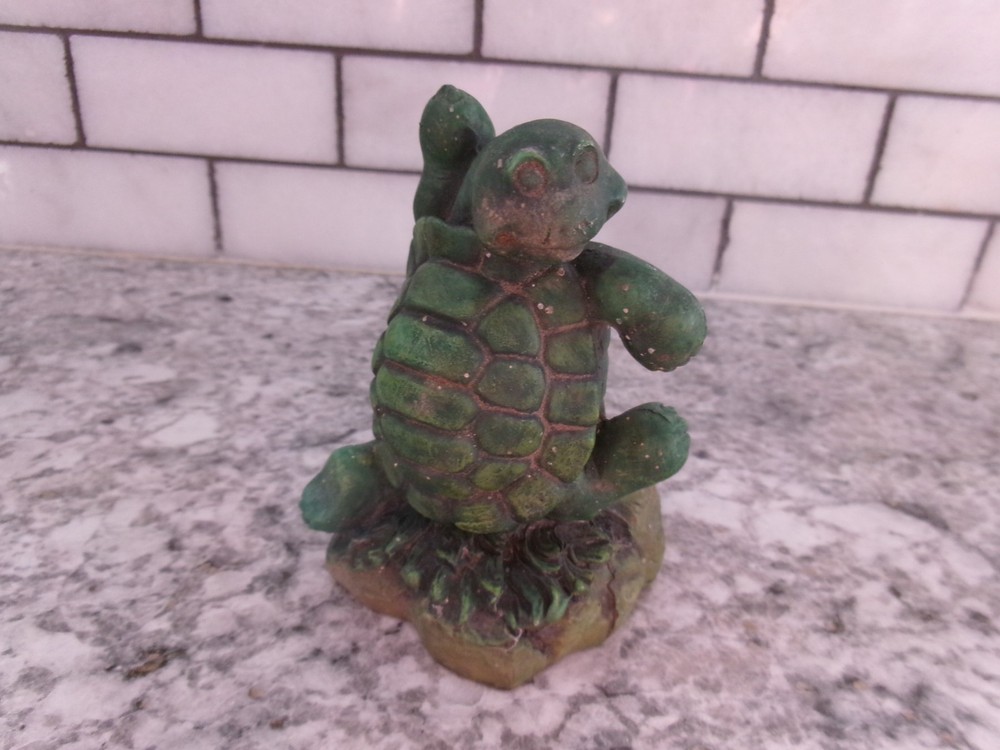 Turtle Figurine's, Book-Ends, Vintage, Pottery, Rustic,