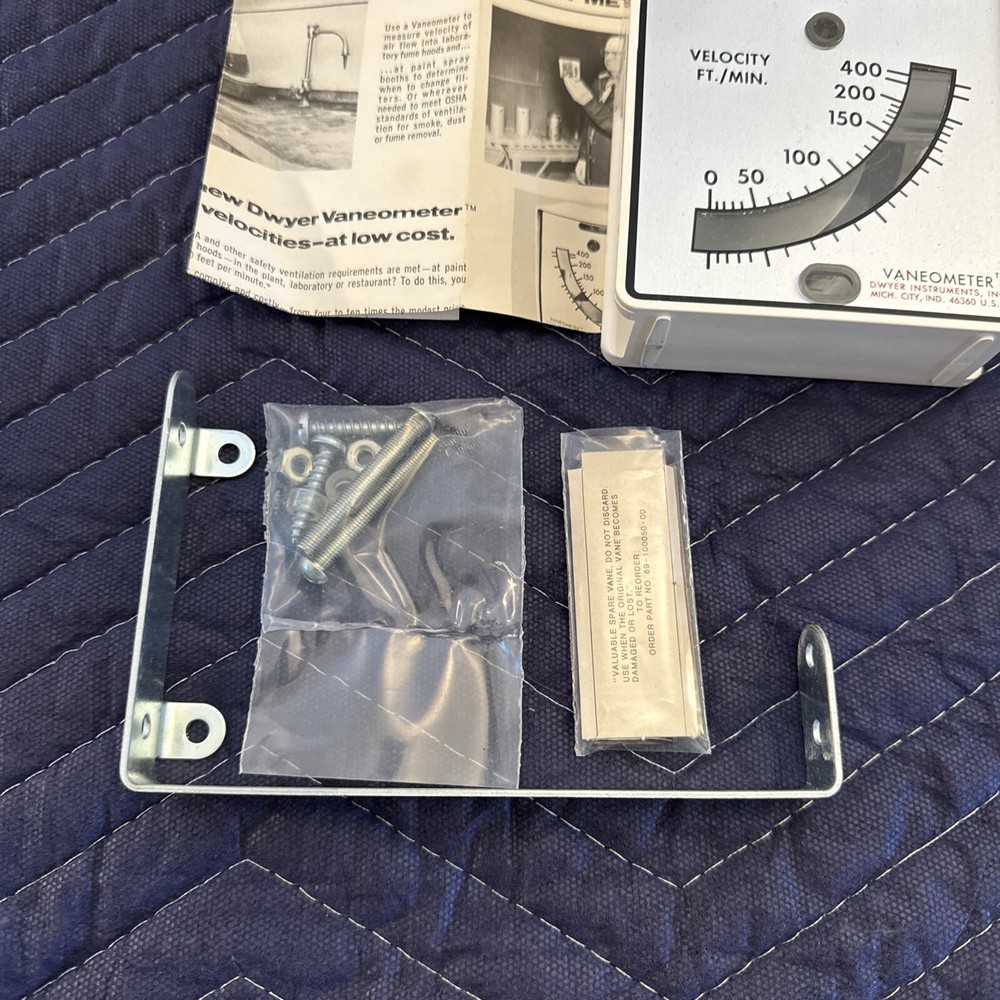 Dwyer Instruments 480 Vaneometer Swing Vane Anemometer No Bracket