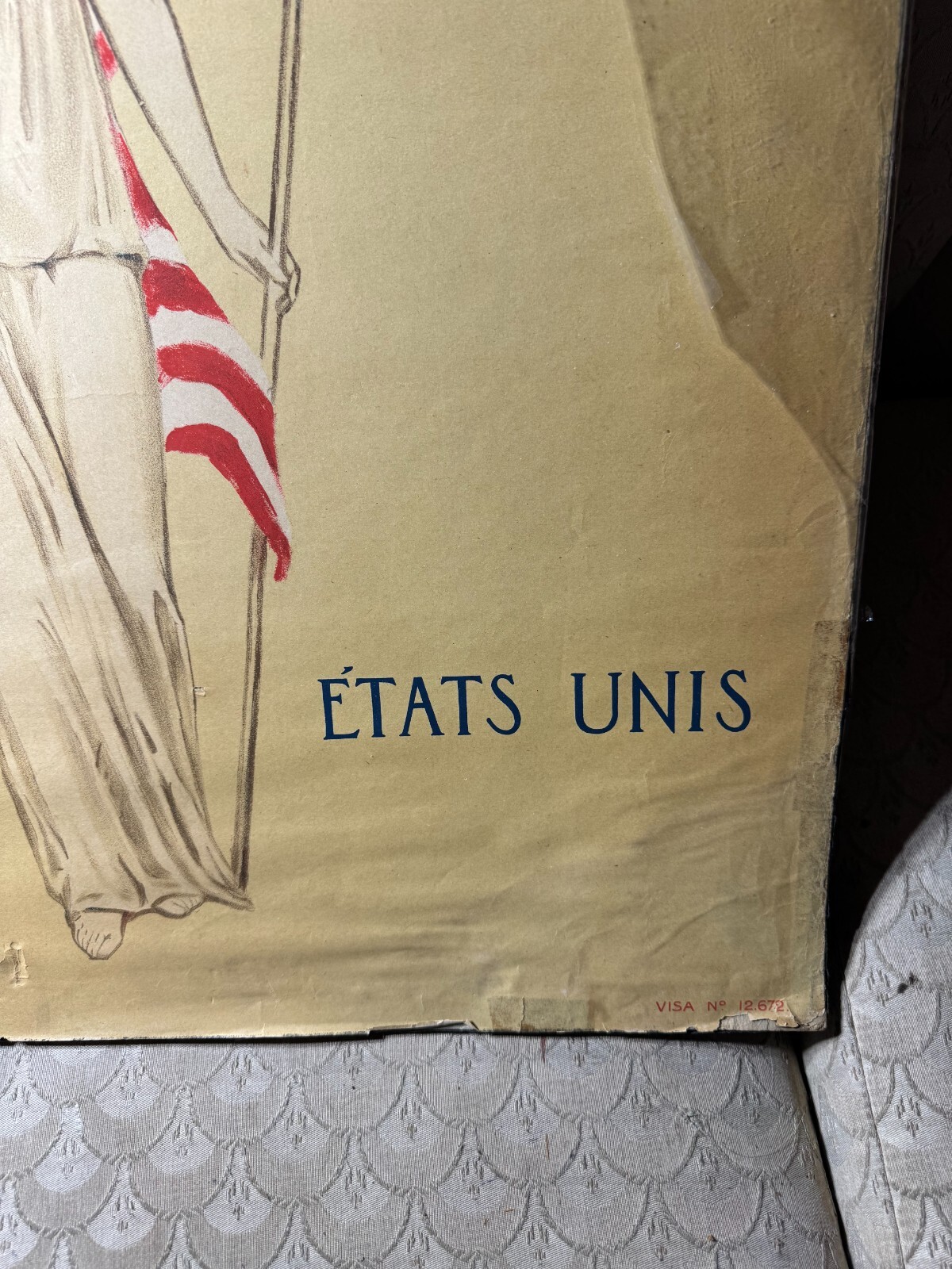 Rare Original WW1 "Croix Rouge Americaine, L'Amitie Des Etats Unis" Poster