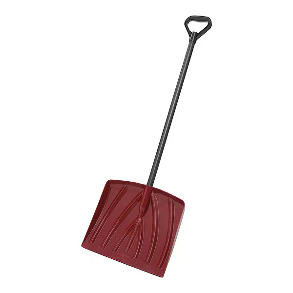 Manufacturer Varies Snow Shovel, 12 in W x Plastic Blade, 26 in L Steel Handle