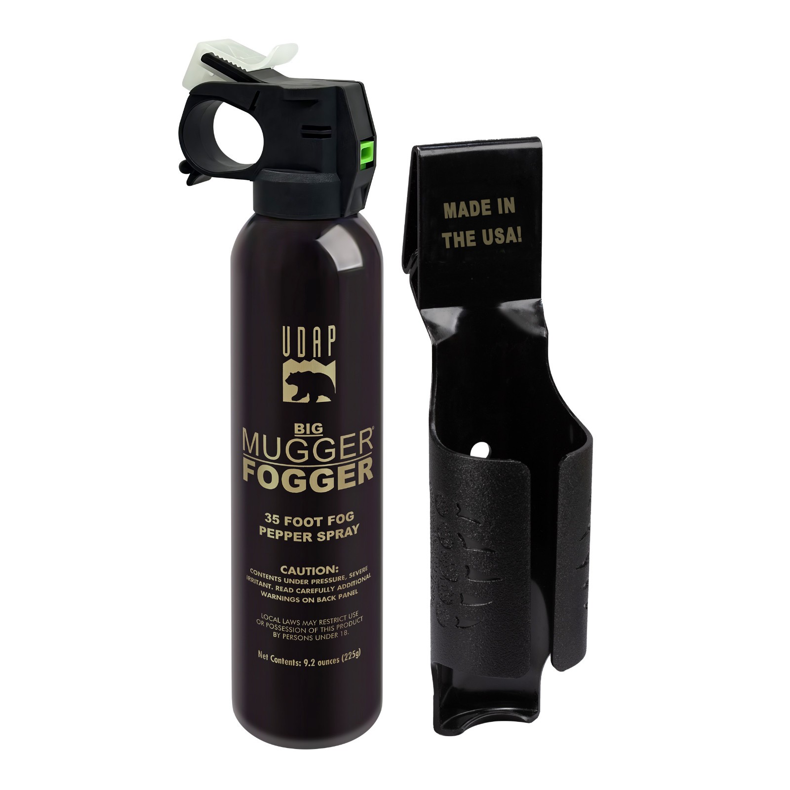 The Big Mugger Fogger Pepper Spray with Holster, 35 Foot ft Spray, BMFG 9.2 oz