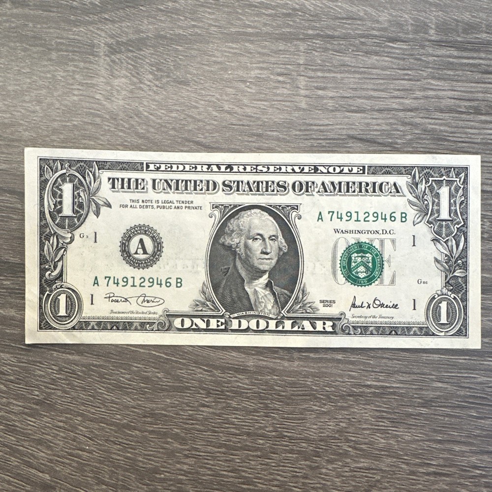 RARE DOUBLE ERRORS 2001 BOSTON $1 MISALIGNED and INVERTED BACK ERRORS