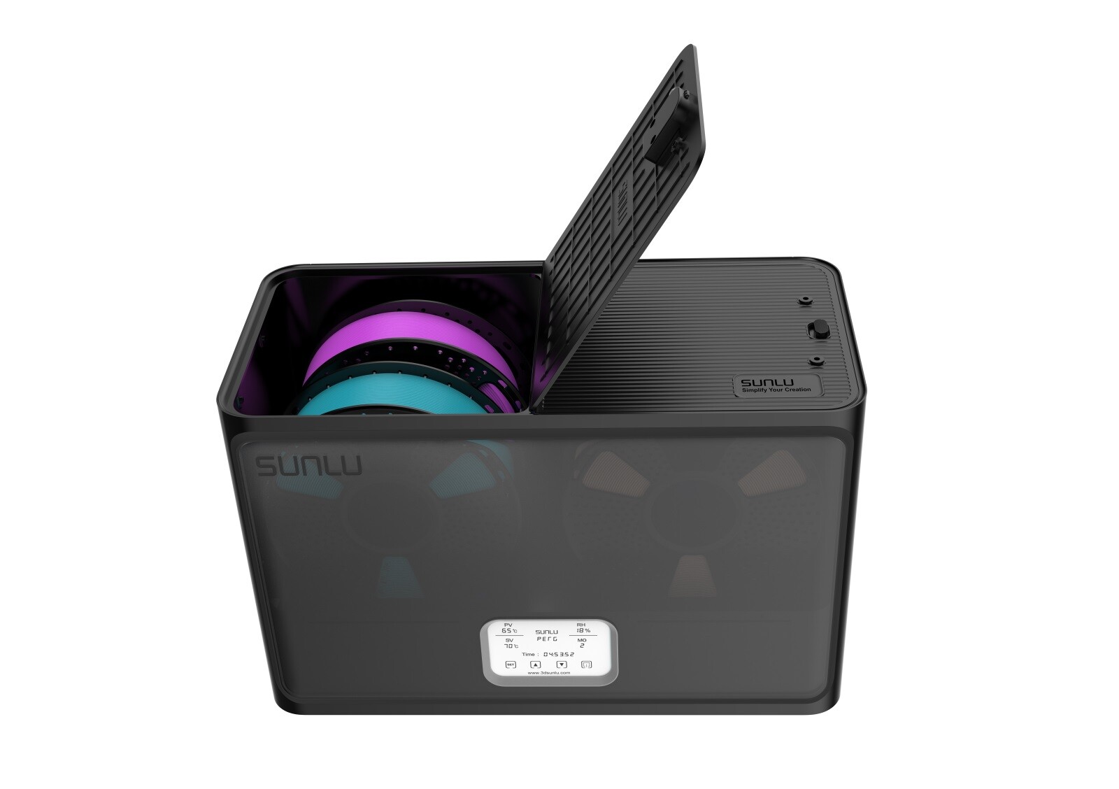 SUNLU S4 Filament Dryer 4 Spools Capacity Nylon TPU PLA PETG ABS Dryer Box Timer