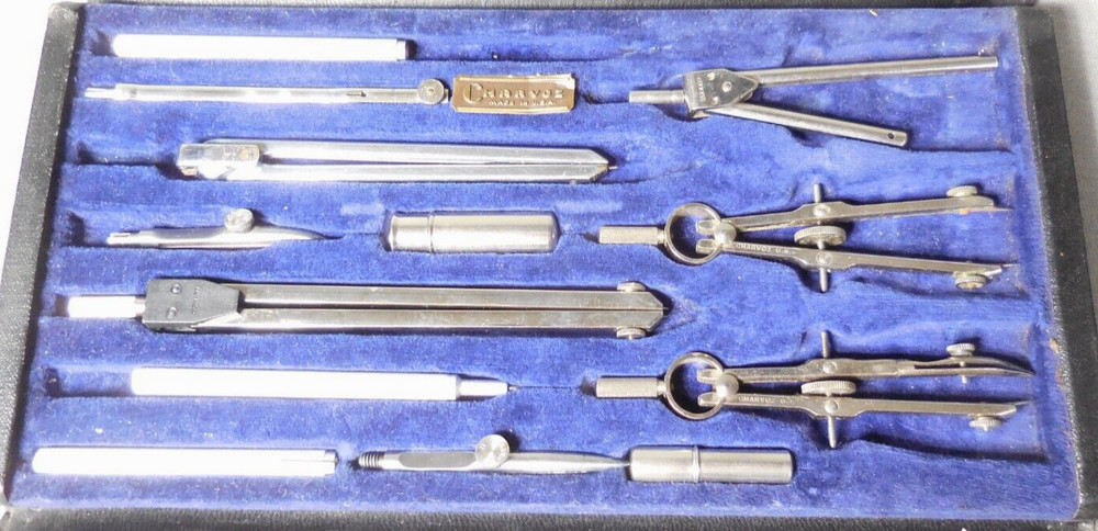 Charvos Drafting Tools No 877P Set Mechanical Engineering Drawing Drafting USA