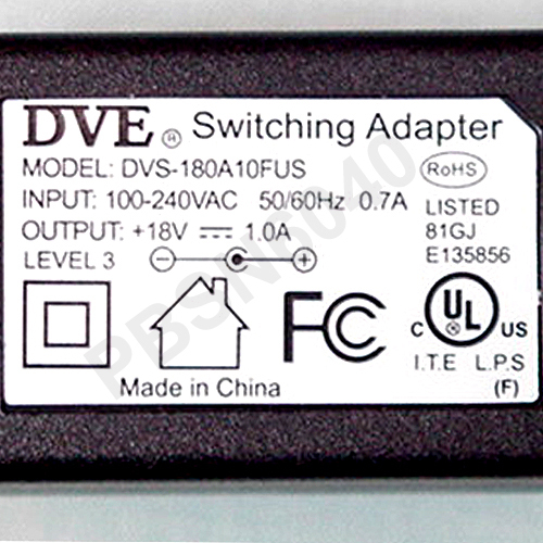 18 VDC 1 Amp REGULATED Switching Power Supply + (2) Power Jacks (two types)
