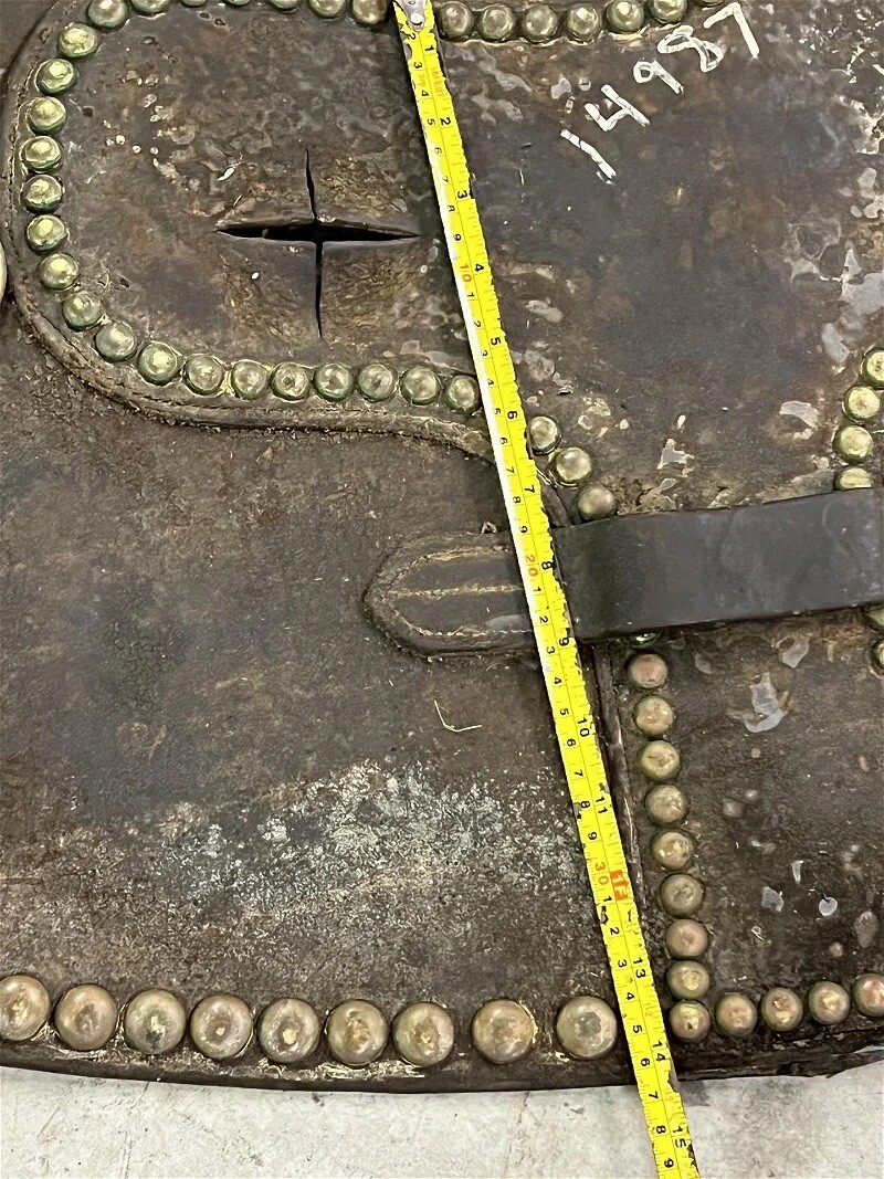 RARE ID'D CIVIL WAR OFFICER HORSE LEATHER SADDLE UNDERCARRIAGE