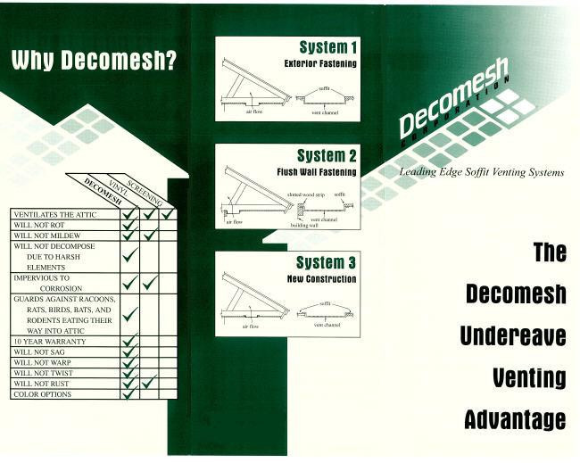 Decomesh 6" Aluminum Undereave Soffit Vent White