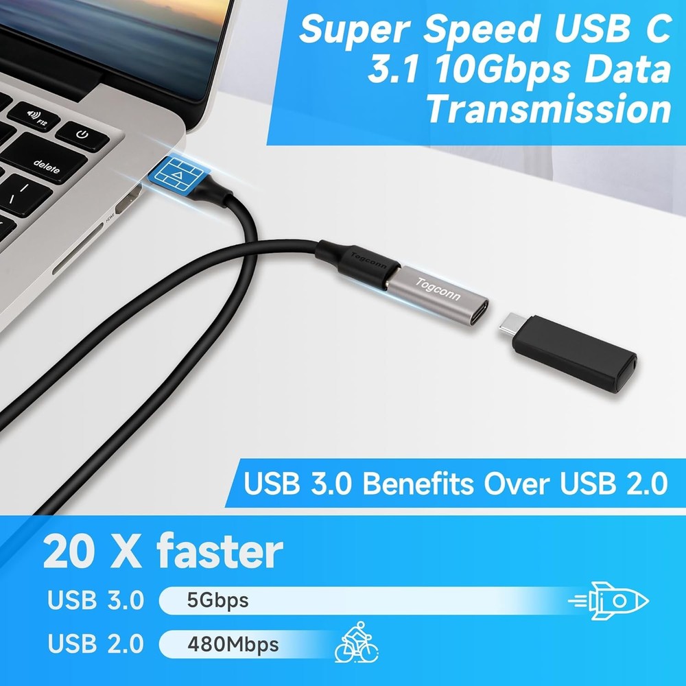 USB C 3.1 Coupler 2Pack, Type-C Female 2 Pack, C to