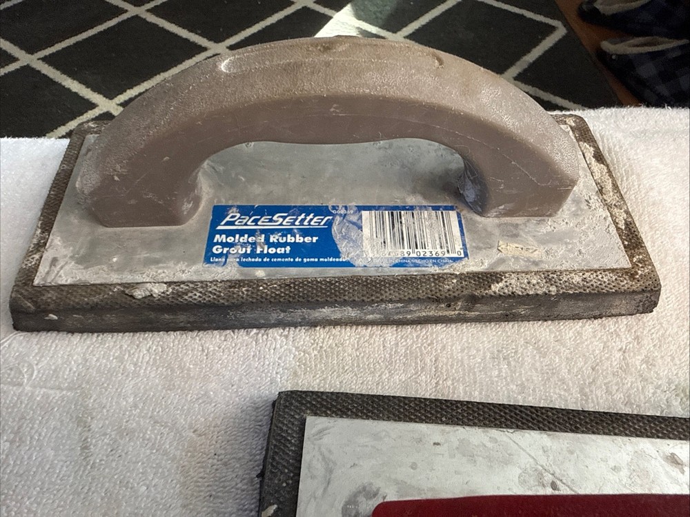 X4 Goldblatt 10x4” & 9.5” X 4” Inch Grout Float & molded rubber float, Paceseter