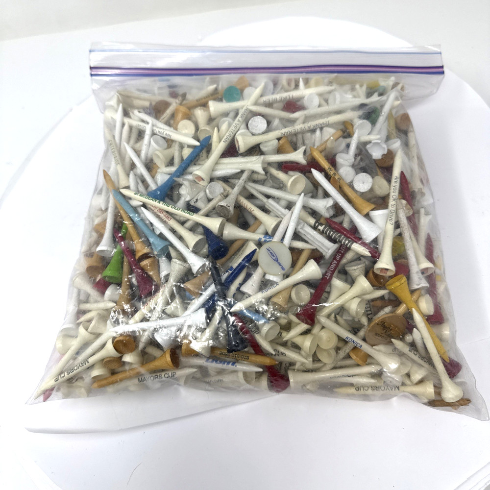 2 LB Bulk Mixed Golf Tees Lot – Assorted Colors & Sizes